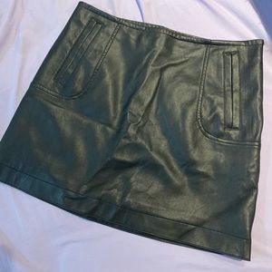 H&M black leather skirt